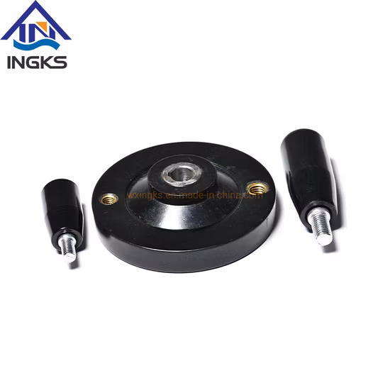 Customized 2 Spoke Polished Dished Handwheel with Handle